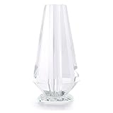 Alta calidad: este jarrón está hecho de cristal transparente y está diseñado para flores de cristal. Los cristales se fabrican con herramientas y procesos de la más alta calidad. Así el jarrón tiene un aspecto algo brillante y brillante.