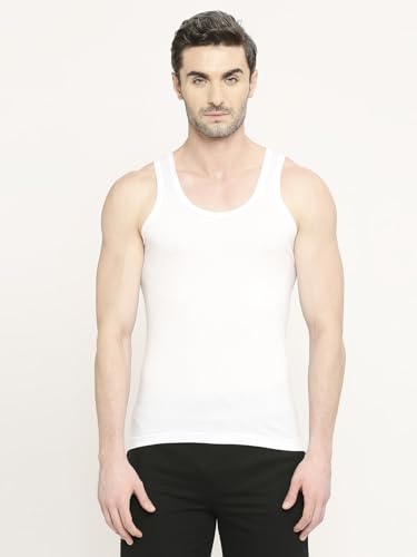 Image of VIP Bonus Classic Men Premium Cotton White Vest | Regular Fit | 100% Combed Cotton, Antibacterial and Odour Control White Vest | Combo Pack