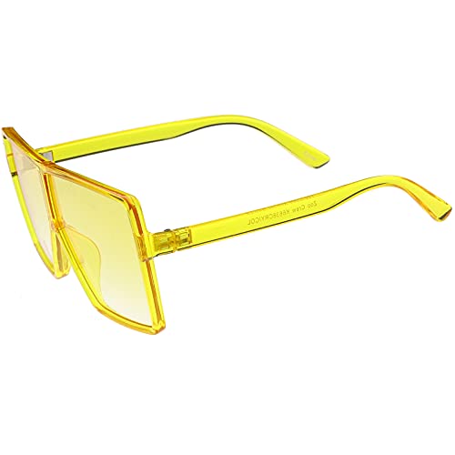 zeroUV Kids Flat Top Square Neutral Colored Lens Small Oversize Sunglasses3