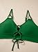 Herseas Womens Sexy Bikini Top Tie Front Fashion Bathing Suit Tops Adjustable Spaghetti Straps Push Up Cutout Curvy Swim Suits Tops Only Beach Outfits Dark Green X-Large