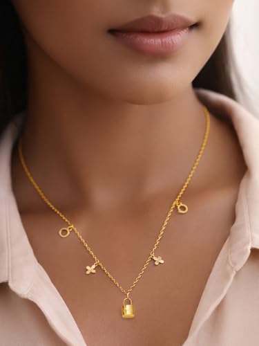 Image of Rubans Demi Fine Stainless Steel Necklace Chain Link Gift for Women & Girls