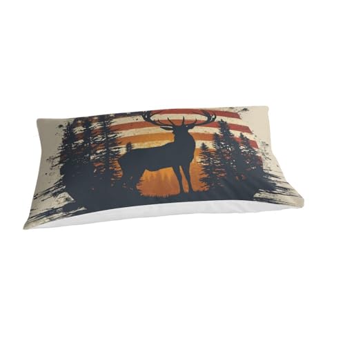Housse de couette animaux de la forêt 135x200 parure lit microfbre 3 pcs - 3