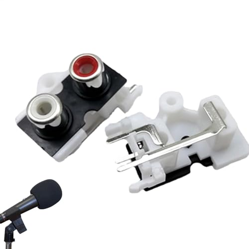 Enchufe hembra de 3 pines,Conector hembra de 3 pines - Conector hembra vertical de 3 pines | Zócalo de transmisión estable, conector AV de audio para sistemas audiovisuales domésticos, equipos de