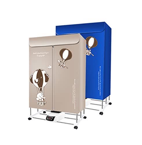 Draagbare Mute Stille Elektrische Warme Lucht Droger, Draagbare Verwarmde Droogmachine Afstandsbediening-1500-1800w-4 Versnellingen-22.5x29x16.5cm (afstandsbediening) (Color : Blue) - Image 3