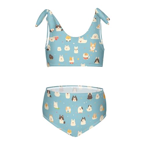 KLL Pet Dogs Girls' Two Piecing Bikini Set Beach Swimsuit Swimming Suits Adjustable Strap - Main Image