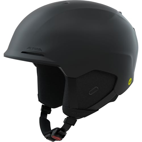 ALPINA KROON MIPS – Individually adjustable ski helmet, with removable liner, particularly shock-absorbing, ideal for adults - black matt - 55-59 cm