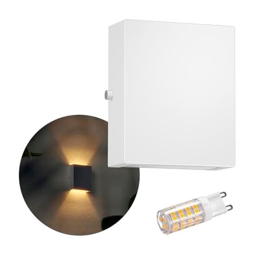Arandela Mini Slim Moderna Efeito Interna Externa + Led 5w G9 Bivolt MF143 (Branco, Branco Quente)