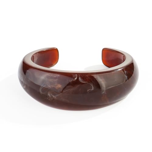 Bracelets en acrylique épais pour femmes et jonc géométrique