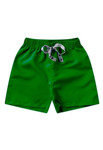 Bermuda Masculina Praia Infantil Shorts Piscina Cor:Verde;Tamanho:10