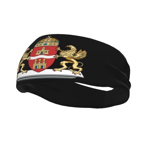 Coat of Arms of Budapest Headbands Women Wicking Non-Slip