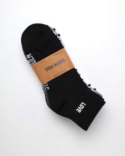 Image of Steve Madden Womens Ankle Socks - 6 & 12 Pack Womens Socks Fun Embroidered Designs Cotton Cozy Fit (Sizes 5-10)