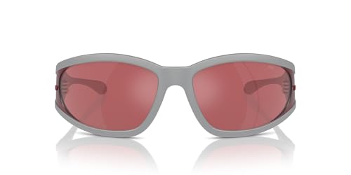 Diesel DL3002 Sunglasses, Matte Grey/Red Hyper Mirrored, 65 mm