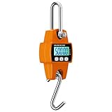Digitale Hängewaage, 500KG Industrie Hängende Elektronische Wildwaage Industrie Hängende Waage Tragbare LCD Zugwaage mit Haken für Bauernhof, Fabrik, Zum Wharf-Wiegen, Gepäck,Stahlrohstoffe, Angeln