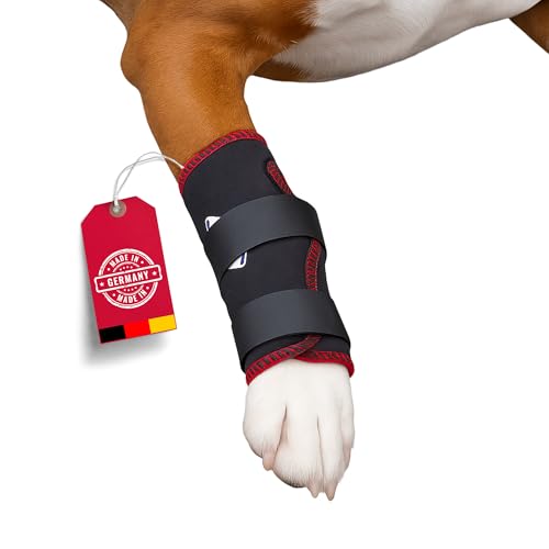 TSM Hundebandage Vorderbein | Reha-Bandage ohne Schiene | Stabilisierung bei Arthrose & Verletzungen | Beidseitig tragbar | Made in Germany | Größe S