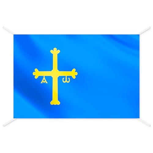 Bandera Asturias - Banderas del Mundo para Interior y Exterior - Banderas de Comunidades, Países - 144x93 cm