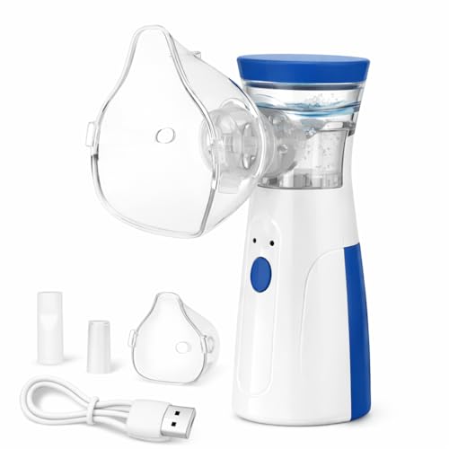 Image of Portable Nebulizer & Humidifier for Baby & Adults | Compact, Silent, Self-Cleaning Machine with Long Battery Life | Effective for Asthma, Cough, Sinus & Allergy Relief at Home