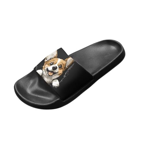 Forchrinse Corgi Slide Sandals for Men Women Cute Slippers Summer House Shoes Anti Slip Comfort Sport Athletic Sandals Lightweight2