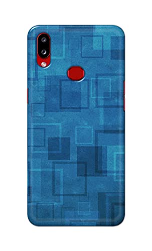 Image of Printed Hard Back Cover Case for Samsung Galaxy A10s | Samsung Galaxy M01s Back Cover (Plain Azure Blue) -1302