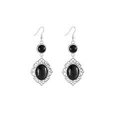 Black Crystal Dangle Earrings