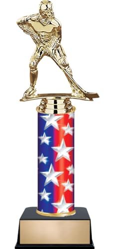 Customizable 10.5" Hockey Female Pennant Star Trophy Award, Engrave Now