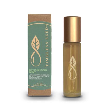 100% Natural Cold-Pressed Black Seed Body Oil - Rollerball Applicator - For Moisturized Skin - Healthy Nails and Cuticles - TIMELESS SEED - MEGASEED 5-Seed Blend with Cranberry, Red Raspberry, Blackberry, Grapeseed, Black Raspberry Oils - 0.3 fl oz