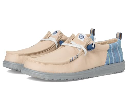 HEYDUDE Wally Funk Striped Denim mocassins à enfiler pour homme légers