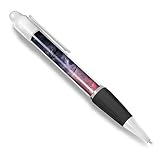 Beau et confortable stylo à bille blanc (encre noire) – Sunset géant Moon Night Sky Art #14075