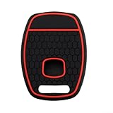 CashMuch for Honda Key Fob Cover, Silicone Remote Shell Case For Accord Civic for Cr-V Pilot Fit 2003-2017, Black/Red - Image 6