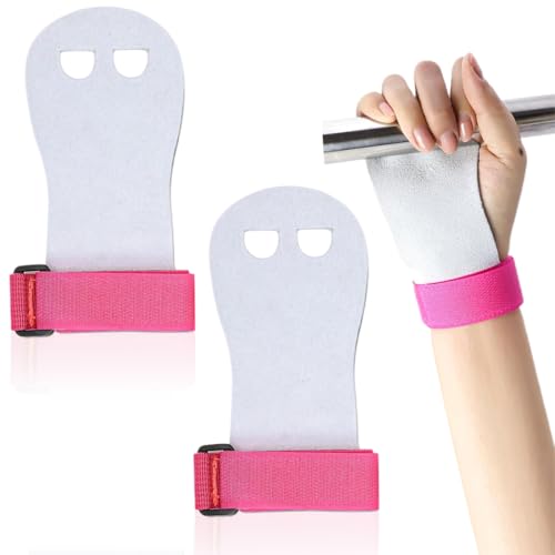MIRKUZI Muñequeras de fitness 1 par de almohadillas de agarre, guantes de barra horizontal para niños, muñequeras deportivas, guantes de entrenamiento de agarre para gimnasia y vendas para fitness