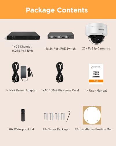 Image of PoE 32 Channel Security Camera System with 8TB HDD, PD54A2032-5M-1