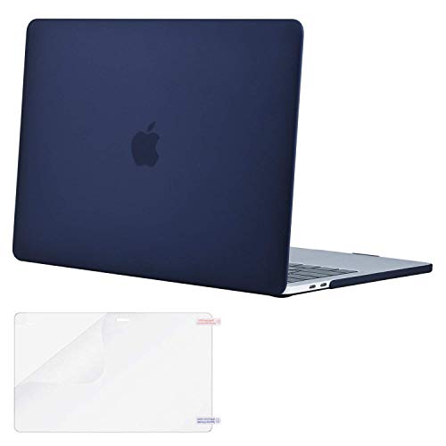 MOSISO MacBook Pro 13 inch Case 2020 2019 2018 2017 2016 Release A2289 A2251 A2159 A1989 A1706 A1708, Plastic Hard Shell Case Cover&Screen Protector Compatible with MacBook Pro 13 inch, Navy Blue