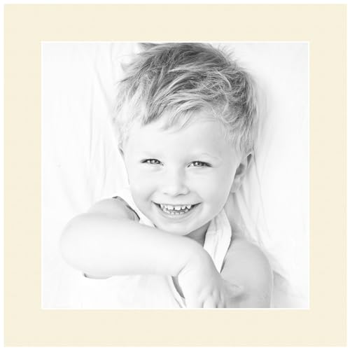 12x12 Cream Linen/Ivory Custom Mat for Picture Frame with 8x8 Opening Size (Mat Only, Frame NOT Included) - 2 Pack