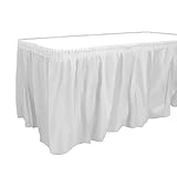 Plastic Table Skirt White 29'H X 14'L
