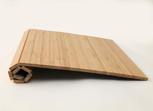 Image of Hamdan Sofa arm Tray Couch Bedside Wood Coaster Coffee Cup Foldable armrest Caddy end Protector Folding Living Room Furniture mat-Light Brown