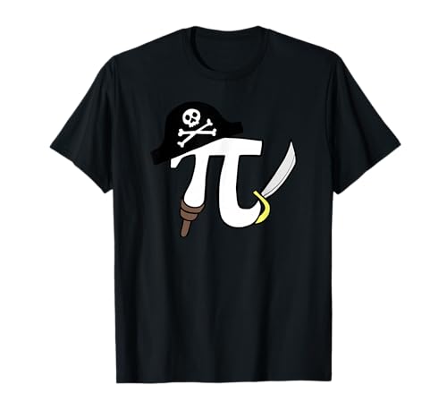 Pirate pi divertente pirata pi math pi pun maglietta