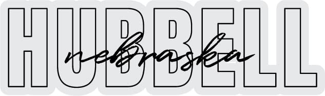 Hubbell Nebraska Souvenir Vinyl Decal Sticker Clear Script Design 14 Inch