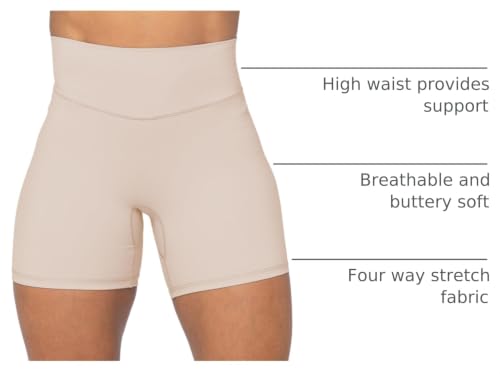 Image of Sunzel No Front Seam High Waist Biker Shorts for Women, Squat Proof Yoga Workout Gym Bike Shorts | 3, 5 Or 8-Inch Inseam, High Waisted, Tummy Control, No Front Seam, Buttery Soft, Compression Fit, Squat Proof