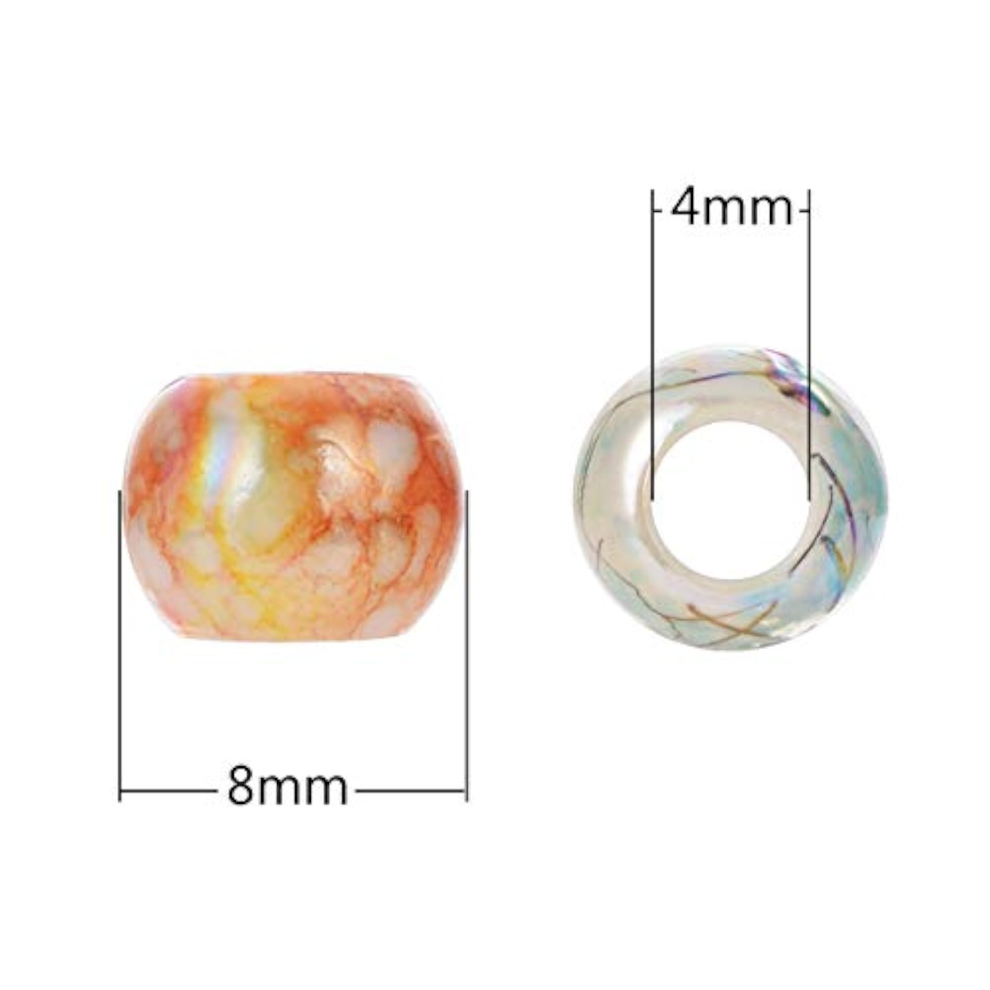 500pcs 8mm Mixed Color Acrylic Flower Beads