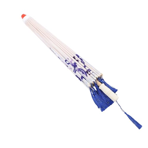 Paraguas de seda japonés LABRIMP con madera elegante y acabado fino azul