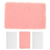 Hohopeti 4 Alfombras Miniatura Esponjosas para Casas de Muñecas Tapetes Suaves y Mullidos Rosa y Blanco Accesorios para Decoración de Dormitorio y Sala Escala Miniatura