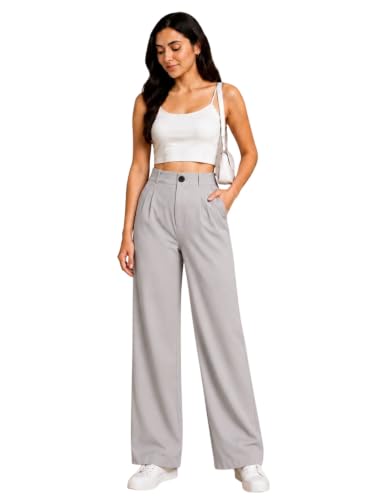Image of Womens NS Lycra Korean High Waist Straight Pants