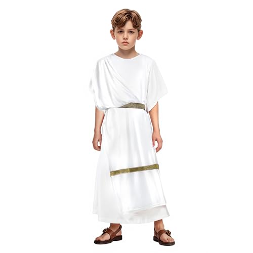 JEGERMIG Boys Toga Costume Kids Greek God Roman Party Children's Cosplay