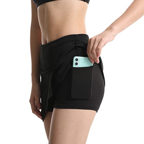 WKLOUYHE Tennis Skirts for Women Golf Athletic Skirts Mini Workout Running Shorts with Pockets2