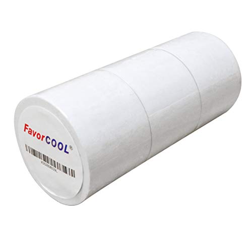 Image of 3 Pack Pipe Wrap Tape with PVC Backing, 50' Length X 2 inch Width White Insulation Tape, Chemical Resistant for Insulation and Protection of Electrical Wires, Water Pipes and Underground Pipes