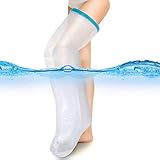 Doact Waterproof Adult Leg Cast Cover for Shower Bath, Cast Protector Keep Cast Bandage Dry, Watertight Cast Bag for Wound Knee Foot Ankle Orthopedic Boot - Full Leg Size 41 Inches