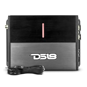 DS18 ION1200.1D Powerful and Compact Monoblock 1 Channel Amplifier Full Range 1200 Watts RMS @ 1-Ohm Class D – Micro Digital 1-Channel Car Amplifier – Remote Subwoofer Level Control Included