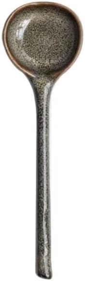 Ceramic Soup Spoon,Ramen Noodle Soup Spoons， 5pcs Antique Long-handle Spoon Ceramic Dinner Spoon Creative Round Spoon Multi-function Dessert Spoon Serving spoon(Blue)