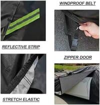 Image of KouKou Waterproof SUV Car Cover Suitable for Kia Soul from 2009 to 2025, 7 Layers Heavy Duty Car Cover Waterproof All Weather with Zipper Door for Sun Rain Snow Dust Uv Protection.Black