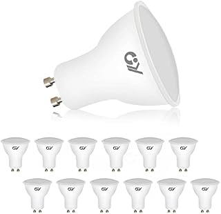 GY GU10 LED Bulbs Neutral White 4000K 8W 800lm 80W Halogen Spotlight Bulb Equivalent, Energy Saving GU10 LED Light Bulbs 120° Wide Beam 12pcs
