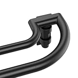 ENJOYBASICS Double Curtain Rod，Blackout Wrap-Around Curtain Rods for Windows 48 to 84 Inch，Adjustable from 32 to 86 Inch for Room Darkening Curtains, Matte Black